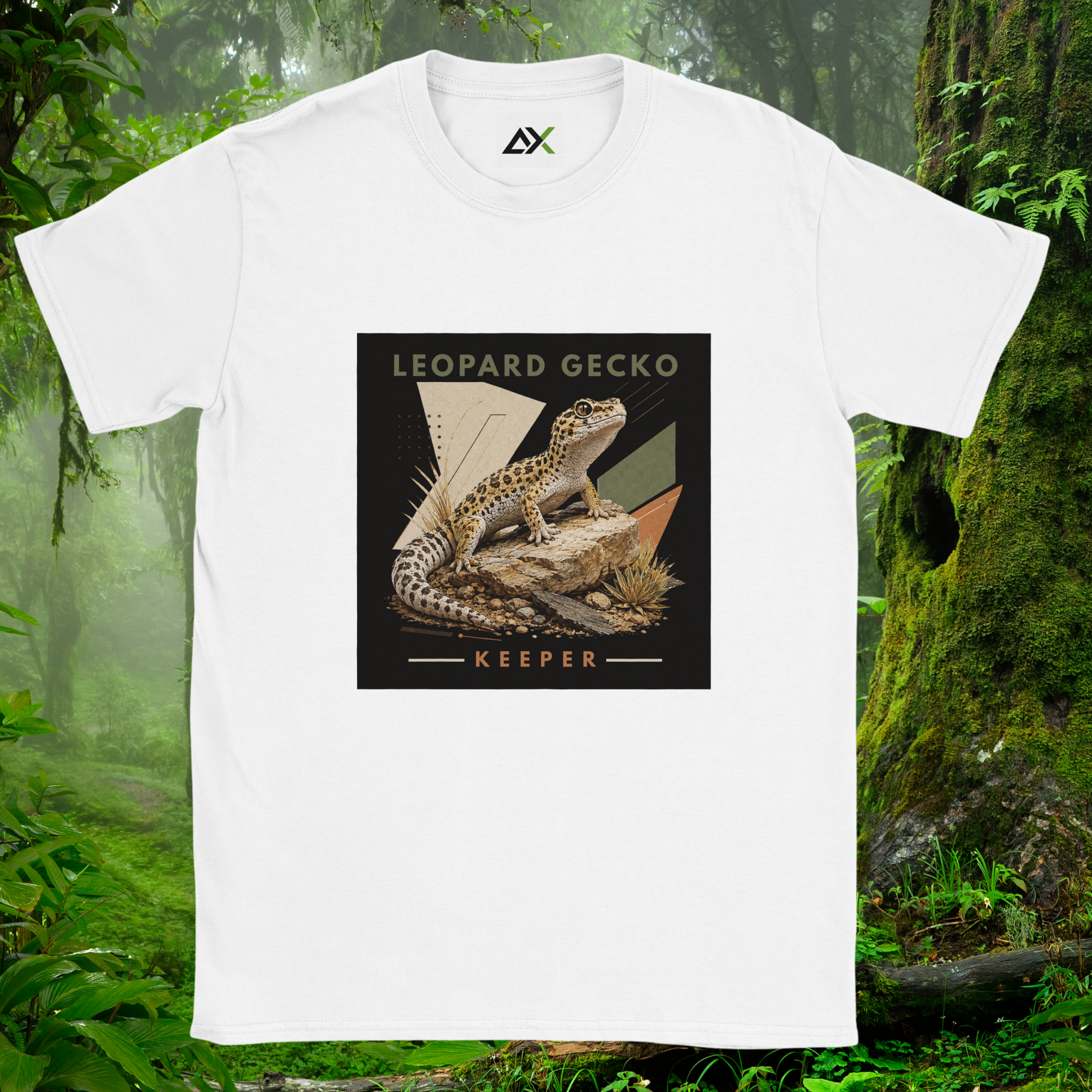 White Leopard Gecko shirt from the Keeper Collection