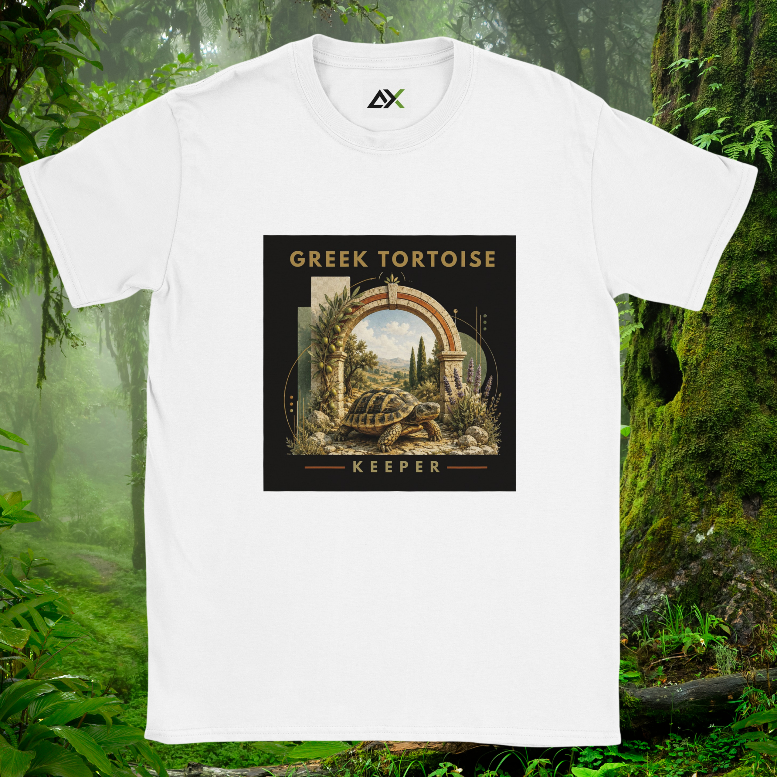 White Greek Tortoise shirt from the Keeper Collection