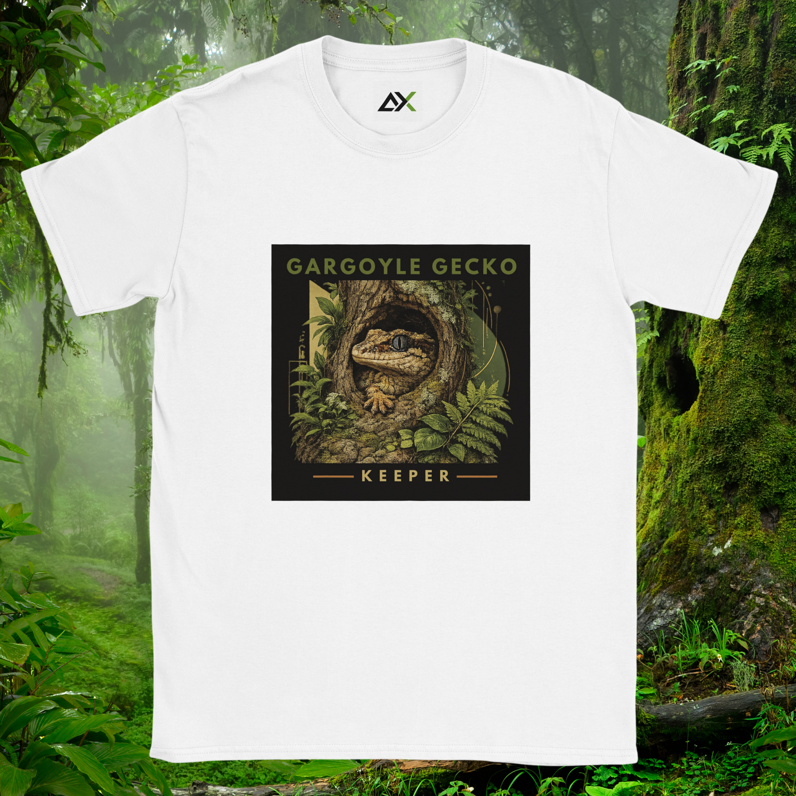 White Gargoyle Gecko shirt from the Keeper Collection