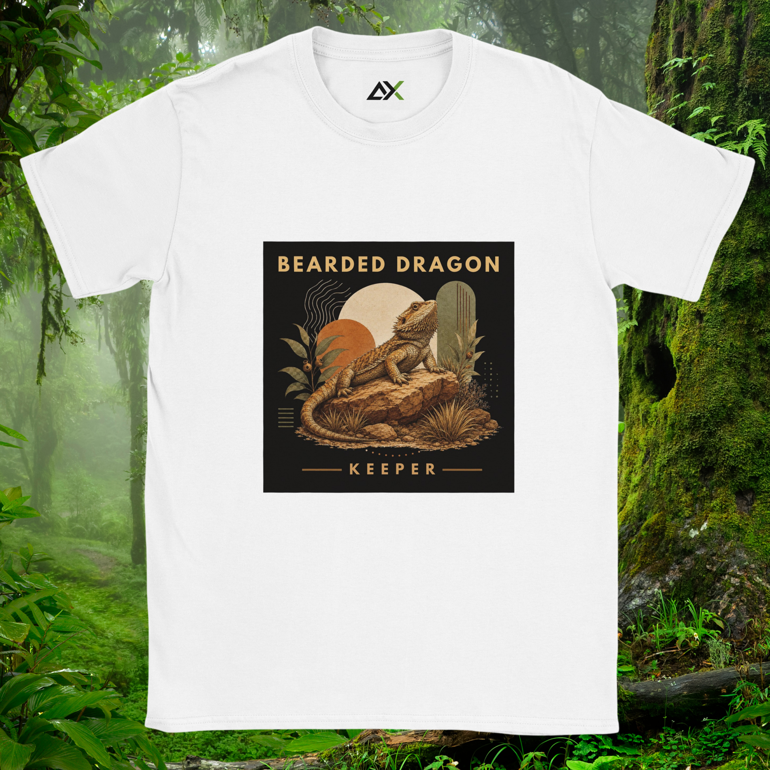 White Bearded Dragon shirt from the Keeper Collection